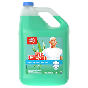 MULTIPURPOSE CLEANING SOLUTION WITH FEBREZE, 128 OZ BOTTLE, MEADOWS AND RAIN SCENT by Mr. Clean