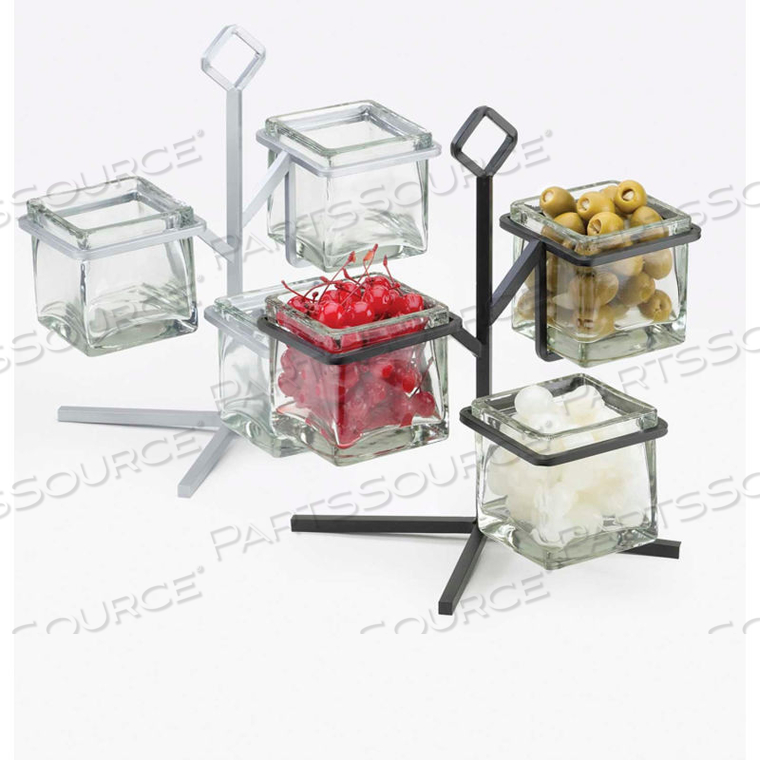 IRON GLASS JAR DISPLAY 12-1/2"W X 11"D X 13"H BLACK 