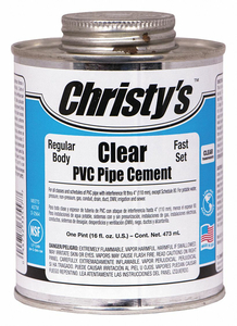 PIPE CEMENT CLEAR 16 OZ. by Christy's