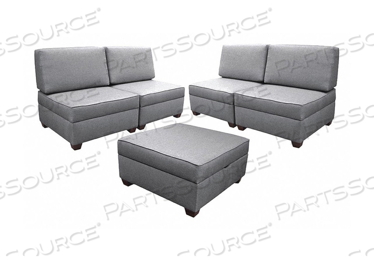 SECTIONAL SOFAS SET 180 W GRY UPHOLSTERY by Duobed
