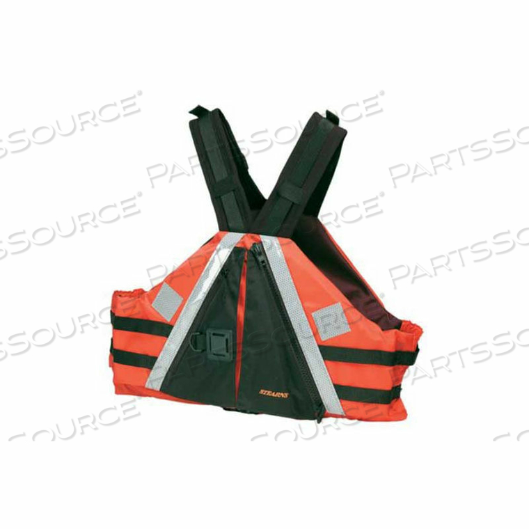 LOW PROFILE FLOTATION VEST, USCG TYPE III, ORANGE, NYLON, S 