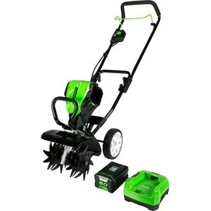 TL80L210 80V PRO SERIES 10" TILLER KIT W/ 2.0AH BATTERY & CHARGER by Greenworks Pro