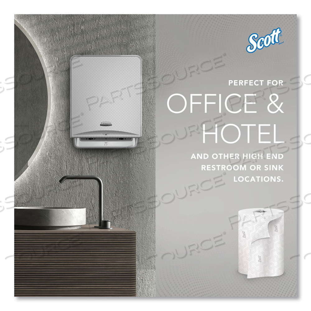 PRO HARD ROLL PAPER TOWELS WITH ELEVATED SCOTT DESIGN FOR SCOTT PRO DISPENSER, GRAY CORE ONLY, 1-PLY, 1,150 FT/CT by Scott