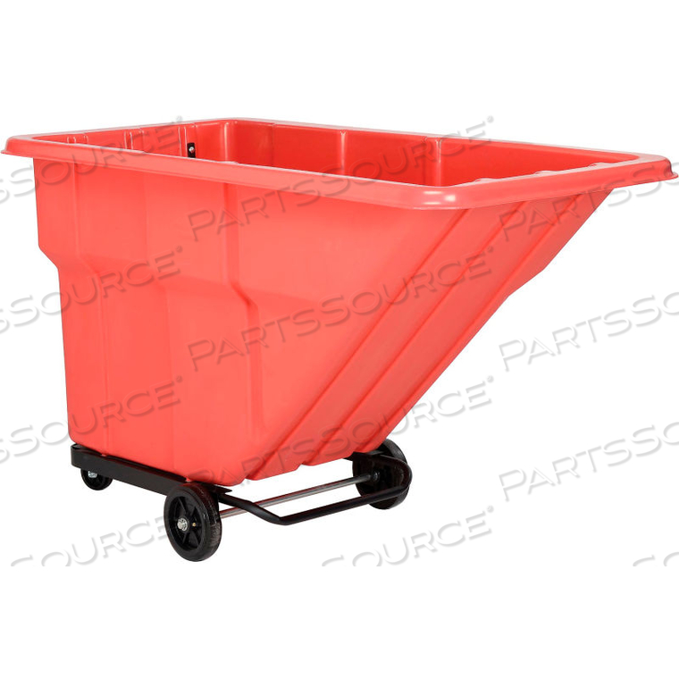 DELUXE RED STANDARD DUTY PLASTIC TILT TRUCK 1 CU. YD. & 1000 LB. CAP. by Quality Industries LLC DELUXE RED STANDARD DUTY PLASTIC TILT TRUCK 1 CU. YD. & 1000 LB. CAP. by Quality Industries LLC