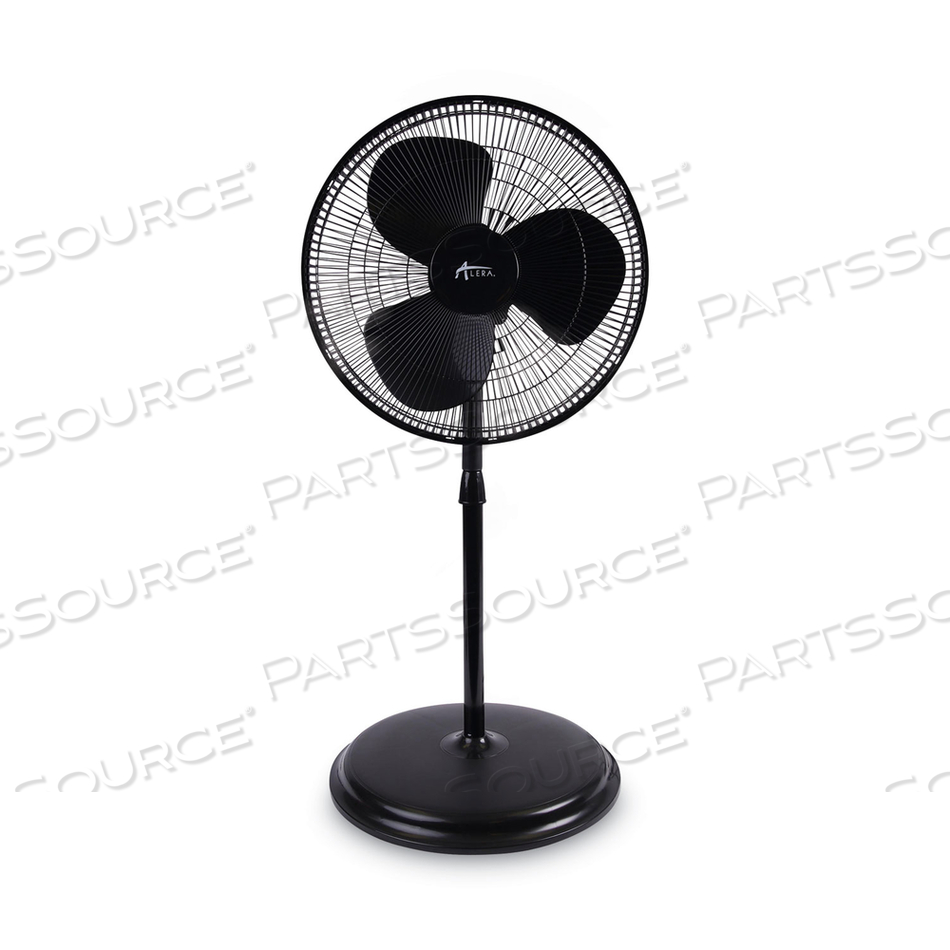 16" 3-SPEED OSCILLATING PEDESTAL STAND FAN, METAL, PLASTIC, BLACK by Alera