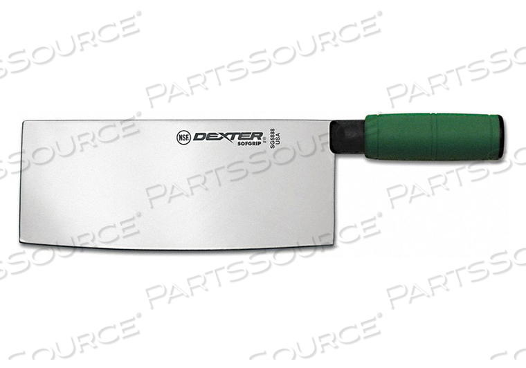 CHEFS KNIFE GREEN HANDLE 8 IN X 325 IN 