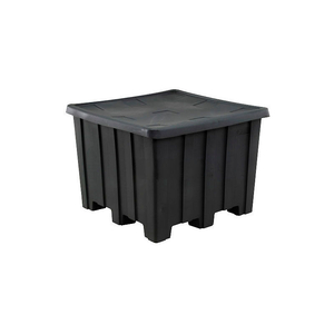 PLASTIC GAYLORD PALLET CONTAINER WITH LID 02-307220 - 50X50X36-1/2, NATURAL by Rotational Molding, Inc.