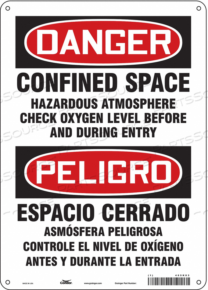SAFETY SIGN 14 H 10 W PLASTIC 