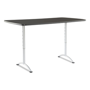 ARC ADJUSTABLE-HEIGHT TABLE, RECTANGULAR TOP, 36W X 72D X 30 TO 42H, GRAPHITE/SILVER by Iceberg Enterprises