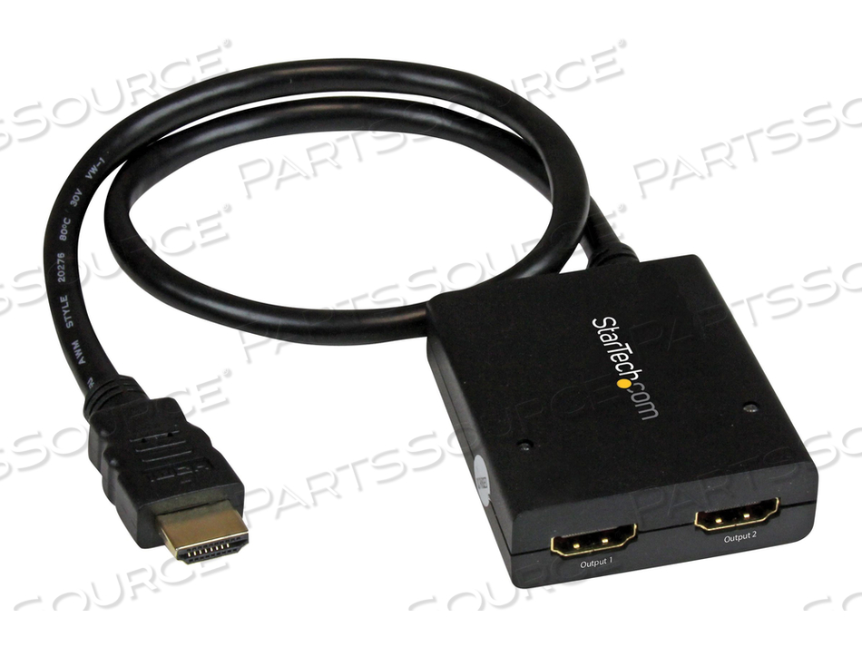 4K HDMI 2-PORT VIDEO SPLITTER – 1X2 HDMI SPLITTER – POWERED BY USB OR POWER ADAPTER – 4K 30HZ by StarTech.com Ltd.