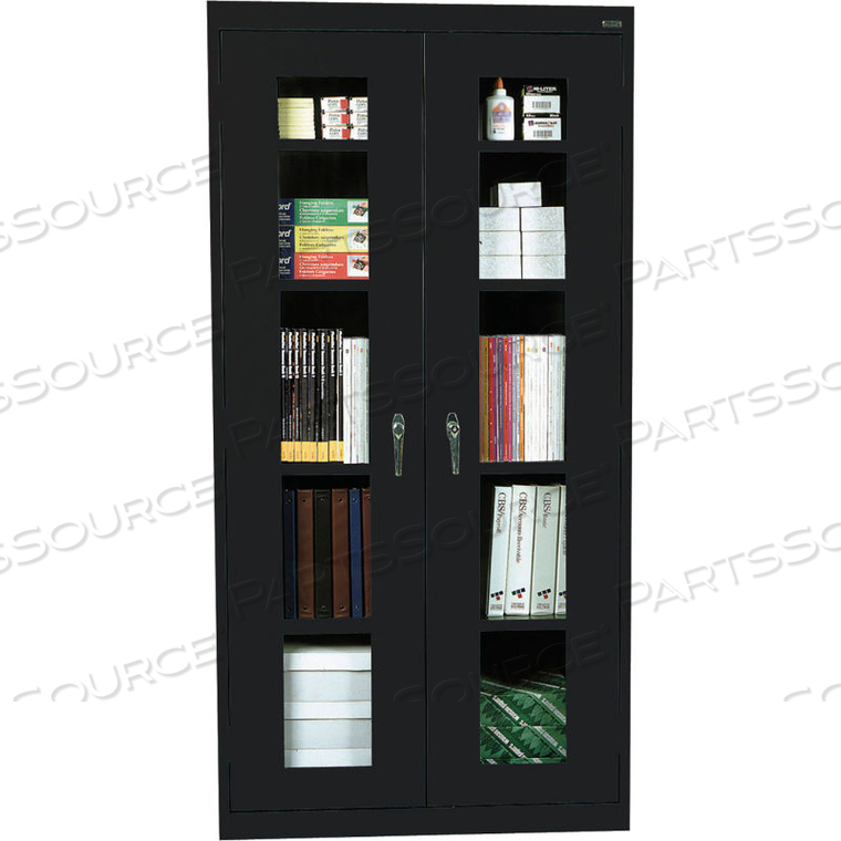 CLEAR VIEW STORAGE CABINET CA4V362472 -36X24X72, BLACK 