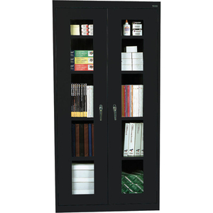 CLEAR VIEW STORAGE CABINET CA4V362472 -36X24X72, BLACK by Sandusky Lee Cabinets