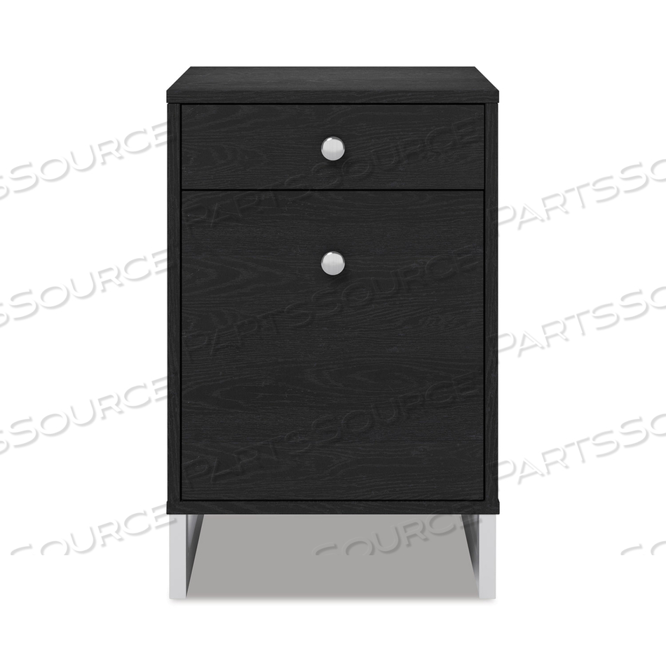 ASHERTON TWO-DRAWER VERTICAL FILE CABINET, BOX/FILE, LEGAL/LETTER, INKWOOD BLACK, 15.44 X 19 X 23.88 