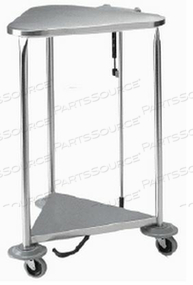 LINEN HAMPER, STAINLESS STEEL, WITH BUMPERS, 18" DIAMETER WITH SS LID by Pedigo Products, Inc.