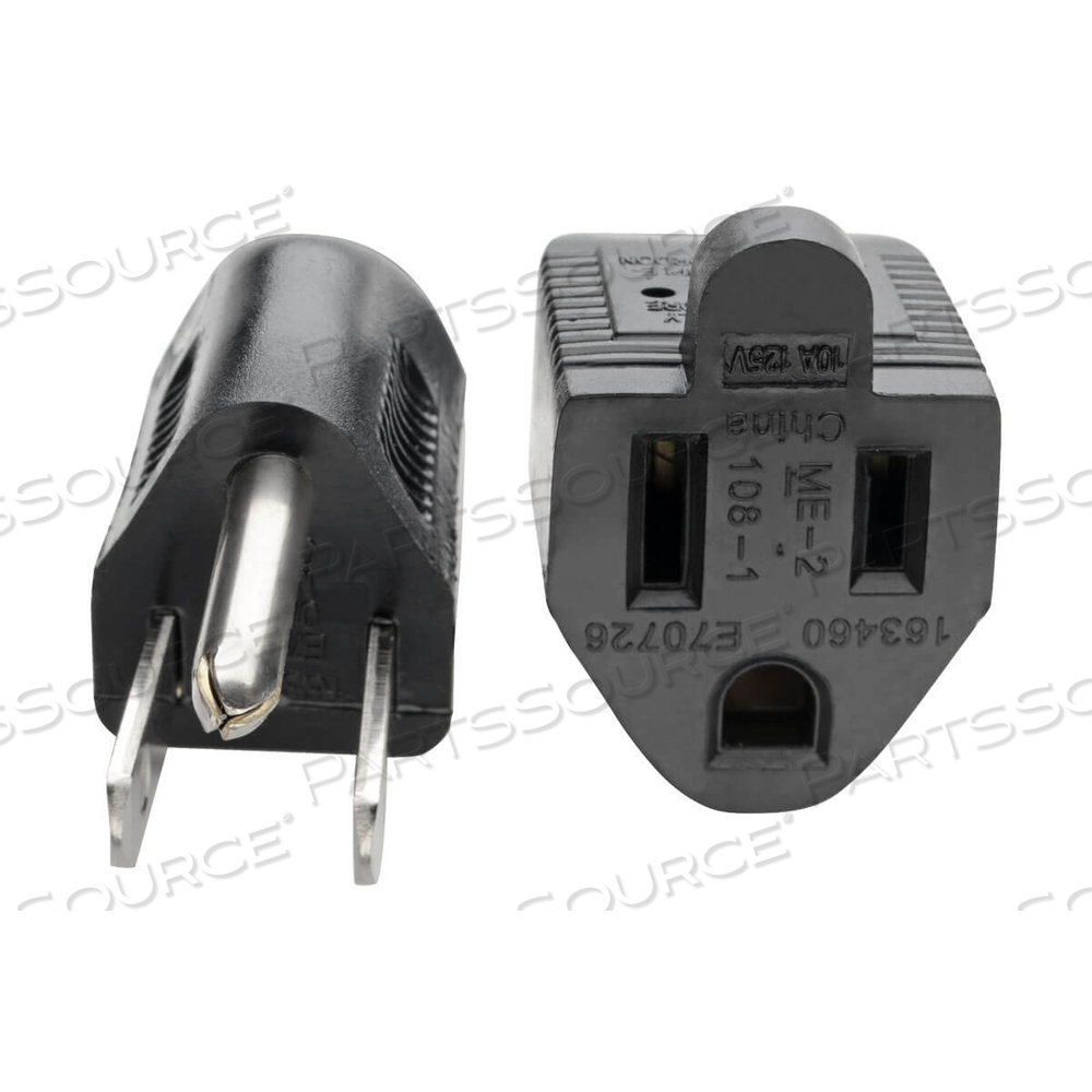 POWER CORD EXTENSION, 3 FT, 10 A, 120 V, 18 AWG, NEMA 5-15P TO NEMA 5-15R, BLACK by Tripp Lite POWER CORD EXTENSION, 3 FT, 10 A, 120 V, 18 AWG, NEMA 5-15P TO NEMA 5-15R, BLACK by Tripp Lite