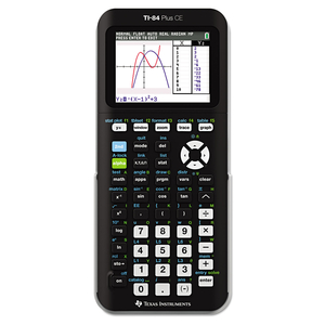 TI-84 PLUS CE PROGRAMMABLE COLOR GRAPHING CALCULATOR, 10-DIGIT LCD, BLACK by Texas Instruments