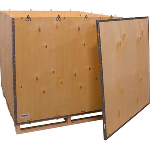 6-PANEL SHIPPING CRATE WITH LID & PALLET, 48" X 48" X 48" O.D. by National Corrugate LLC