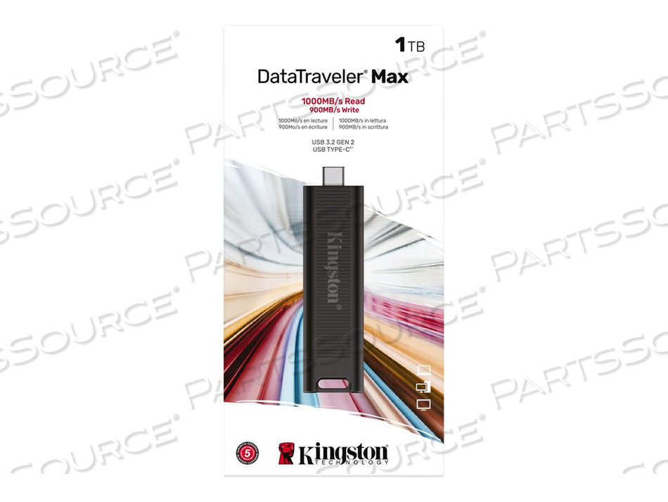 DATATRAVELER MAX, USB FLASH DRIVE, 1 TB, USB-C 3.2 GEN 2 by Kingston Technology DATATRAVELER MAX, USB FLASH DRIVE, 1 TB, USB-C 3.2 GEN 2 by Kingston Technology