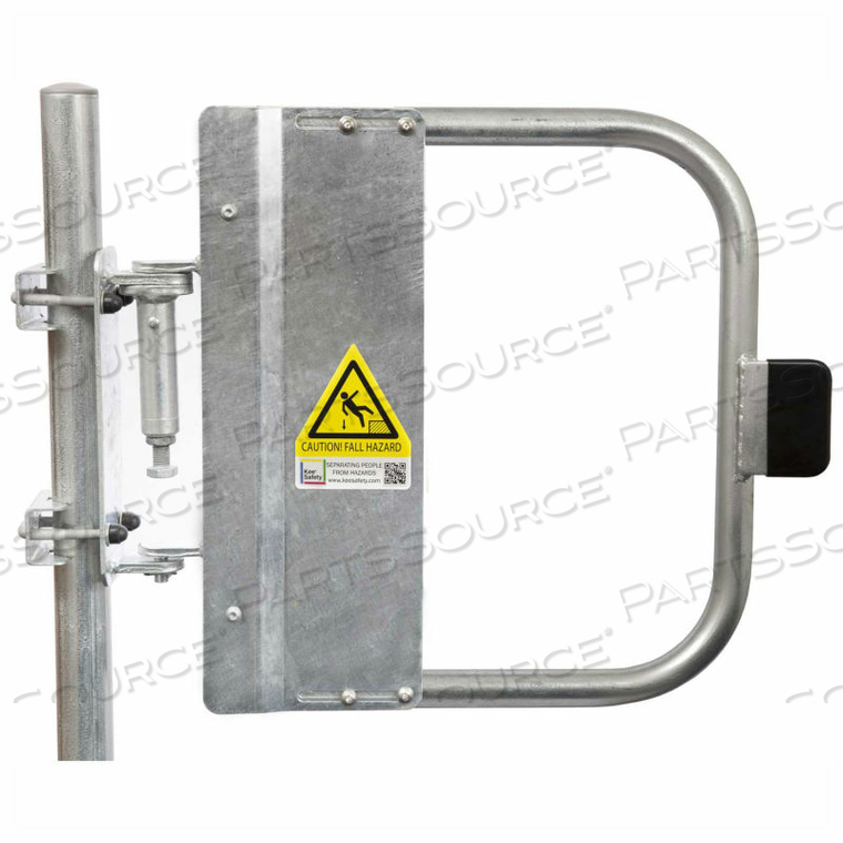 SELF-CLOSING SAFETY GATE, 22.5" - 26" LENGTH, GALVANIZED by Kee SELF-CLOSING SAFETY GATE, 22.5" - 26" LENGTH, GALVANIZED by Kee