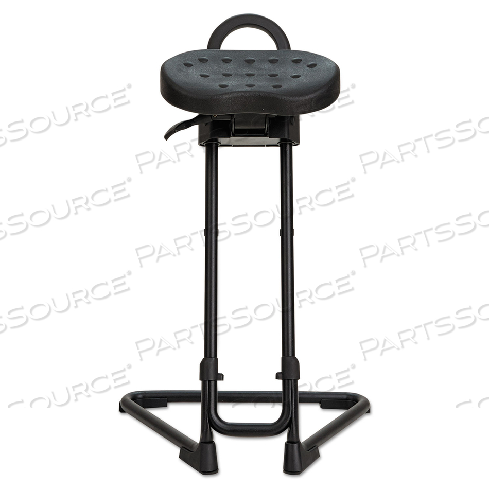 ALERA SS SERIES SIT/STAND ADJUSTABLE STOOL, SUPPORTS UP TO 300 LB, BLACK 