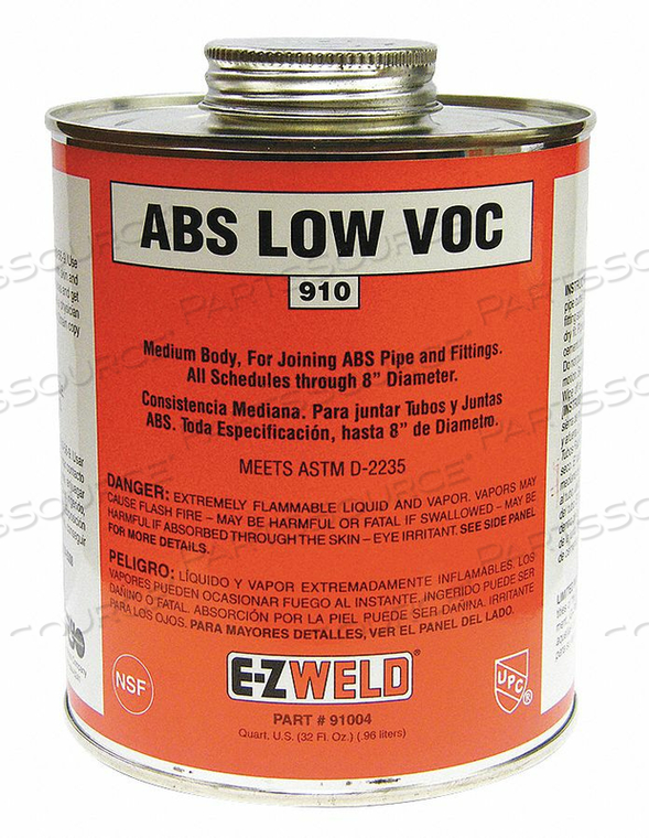 ABS CEMENT 32 OZ BLACK by E-Z Weld