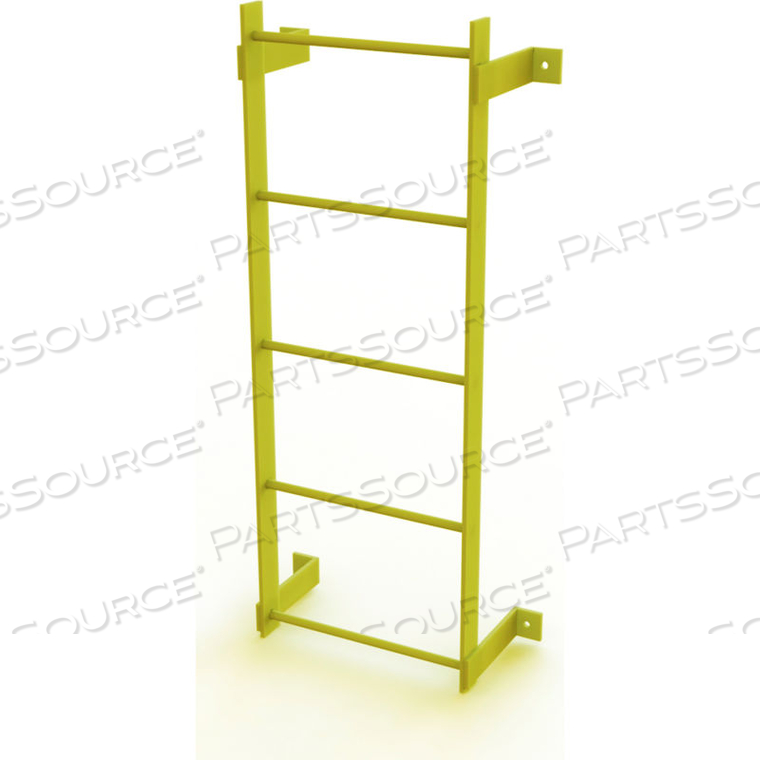 5 STEP STEEL STANDARD UNCAGED FIXED ACCESS LADDER, YELLOW by Tri-Arc 5 STEP STEEL STANDARD UNCAGED FIXED ACCESS LADDER, YELLOW by Tri-Arc