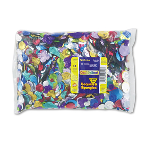 SEQUINS AND SPANGLES CLASSROOM PACK, ASSORTED METALLIC COLORS, 1 LB/PACK by Creativity Street