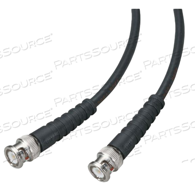 50FT 75OHM BNC MALE/MALE PVC BLACK RG59 SHIELDED SOLID COAX PATCH CABLE 