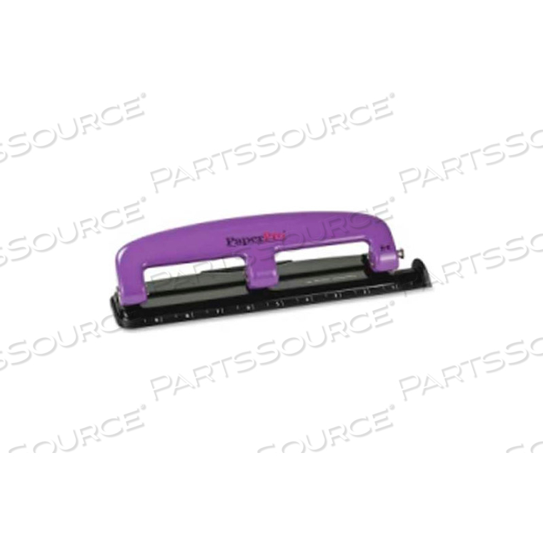 COMPACT 3-HOLE PUNCH 9/32" PUNCH SIZE WITH 12 SHEET CAPACITY PURPLE by Accentra COMPACT 3-HOLE PUNCH 9/32" PUNCH SIZE WITH 12 SHEET CAPACITY PURPLE by Accentra