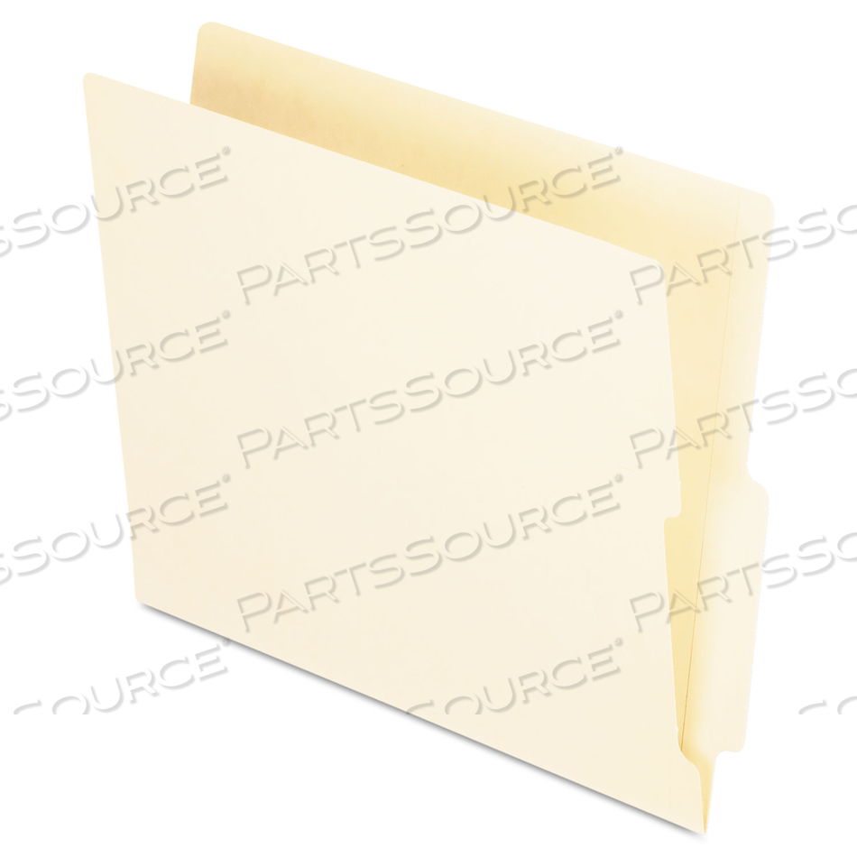 MANILA END TAB FOLDERS, 9.5" HIGH FRONT, STRAIGHT 2-PLY TABS, LETTER SIZE, MANILA by Esselte Pendaflex Corp.