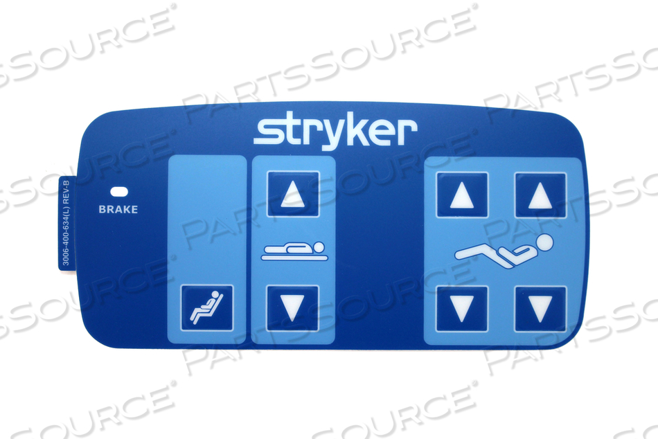 LABEL, LEFT HEAD END, OUTER SIDERAIL, WITH CARDIAC CHAIR AND GATCH/FOWLER, FOR USE WITH: FOR PATRIOT SERIES MODEL 3002 S3 MEDSURG BED by Stryker Medical