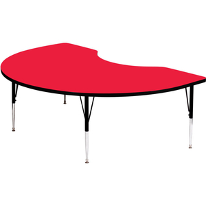 ACTIVITY TABLES, 72"L X 48"W, STANDARD HEIGHT, KIDNEY - RED by Correll