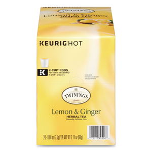 TEA K-CUPS, LEMON GINGER, 0.11 OZ K-CUPS, 24/BOX by TWININGS