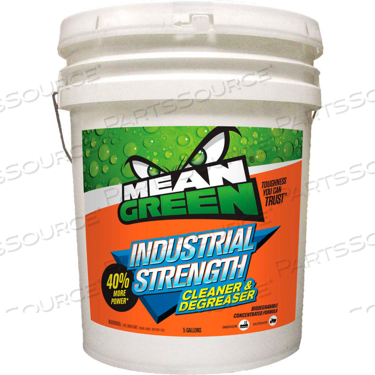 MEAN GREEN INDUSTRIAL STRENGTH CLEANER AND DEGREASER, 5 GALLON BOTTLE, 5 BOTTLES/PACK 