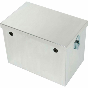 TOW-RAX 12" ALUMINUM BATTERY BOX MACHINE FINISH 9" H X 11" W X 12" D by Phoenix USA, Inc.