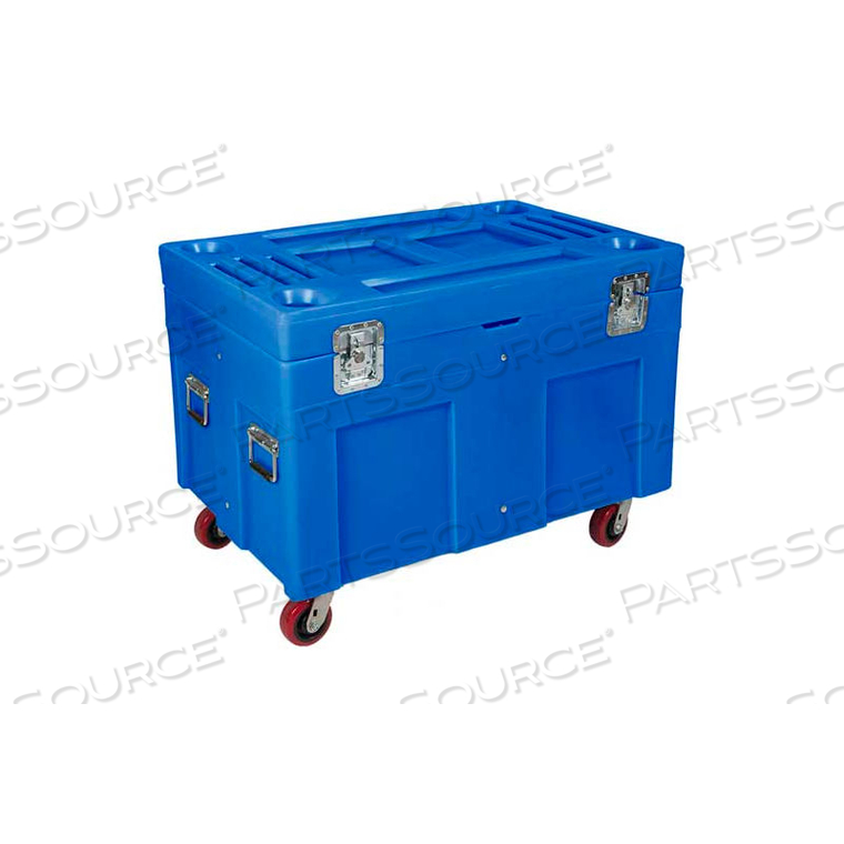 SHIPPING CONTAINER AND SITE BOX RC-4524H4 WITH CASTERS - 45"L X 22"W X 31"H, BLEU by Myton Industries SHIPPING CONTAINER AND SITE BOX RC-4524H4 WITH CASTERS - 45"L X 22"W X 31"H, BLEU by Myton Industries