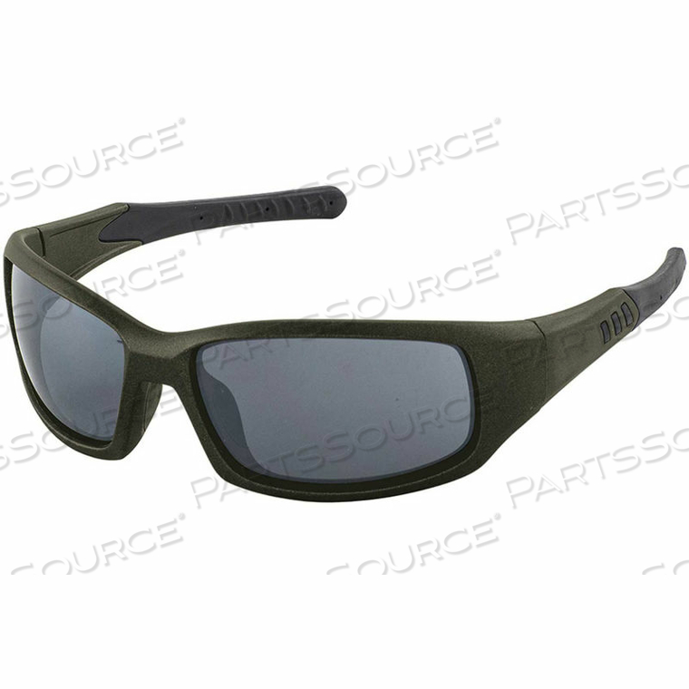 FREE RIDE SAFETY GLASSES, OLIVE METALLIC/GRAY FLASH LENS by ERB Safety FREE RIDE SAFETY GLASSES, OLIVE METALLIC/GRAY FLASH LENS by ERB Safety