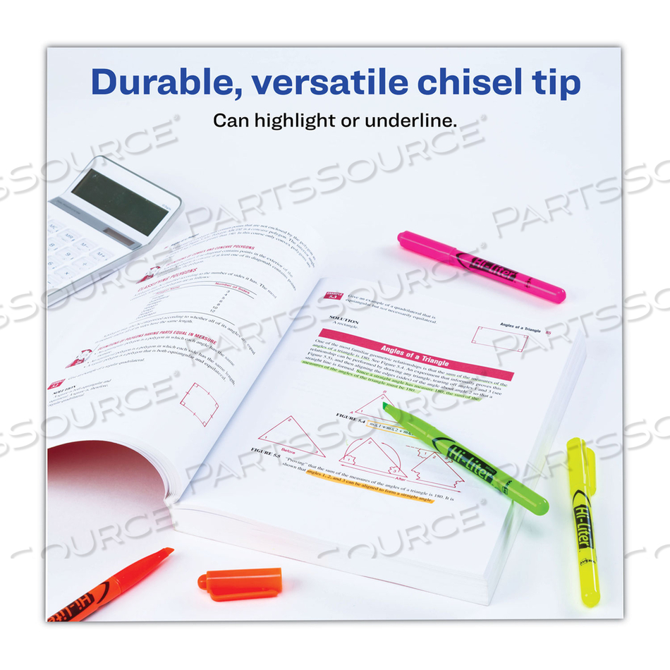 HI-LITER PEN-STYLE HIGHLIGHTERS, ASSORTED INK COLORS, CHISEL TIP, ASSORTED BARREL COLORS, 6/SET by Avery HI-LITER PEN-STYLE HIGHLIGHTERS, ASSORTED INK COLORS, CHISEL TIP, ASSORTED BARREL COLORS, 6/SET by Avery