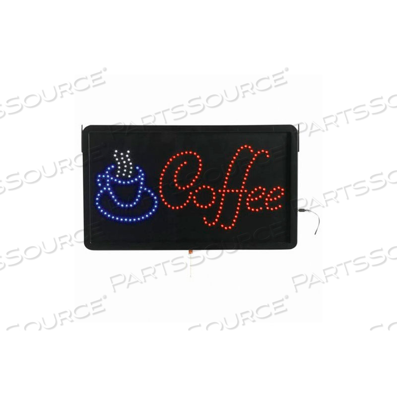 LARGE LED SIGN COFFEE - 22"W X 13"H by Aarco Products LARGE LED SIGN COFFEE - 22"W X 13"H by Aarco Products