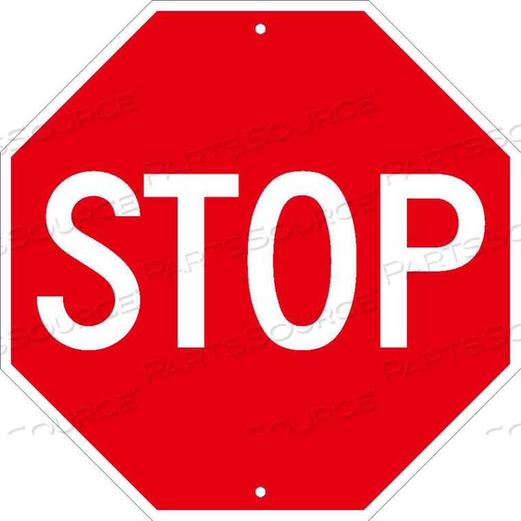 NMC TRAFFIC SIGN, STOP SIGN 18", 18" X 18", WHITE by National Marker Company NMC TRAFFIC SIGN, STOP SIGN 18", 18" X 18", WHITE by National Marker Company