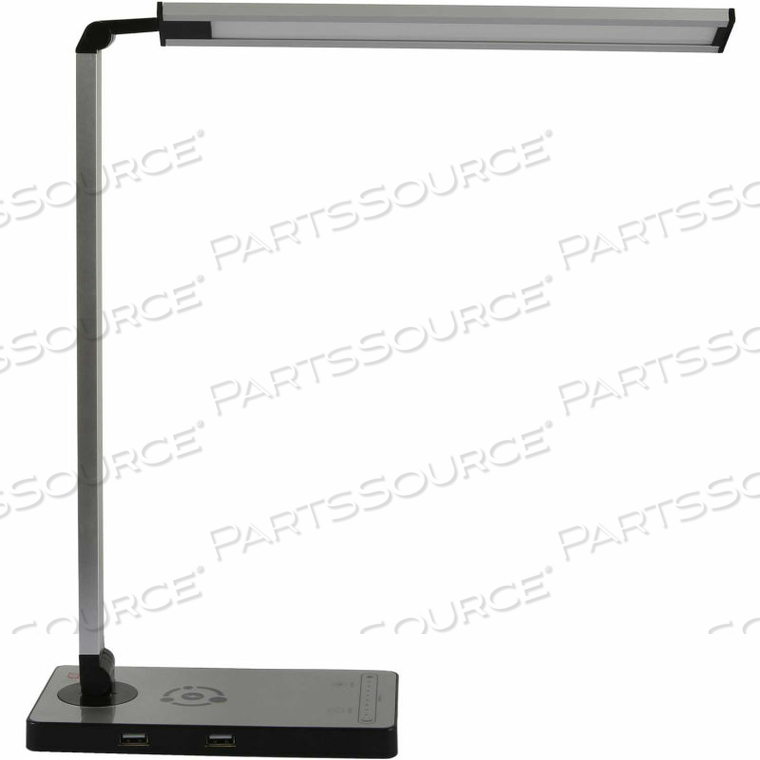 LED DESK LAMP, WIRELESS, 2USB, 10W, BLACK by AMAX Lighting LED DESK LAMP, WIRELESS, 2USB, 10W, BLACK by AMAX Lighting