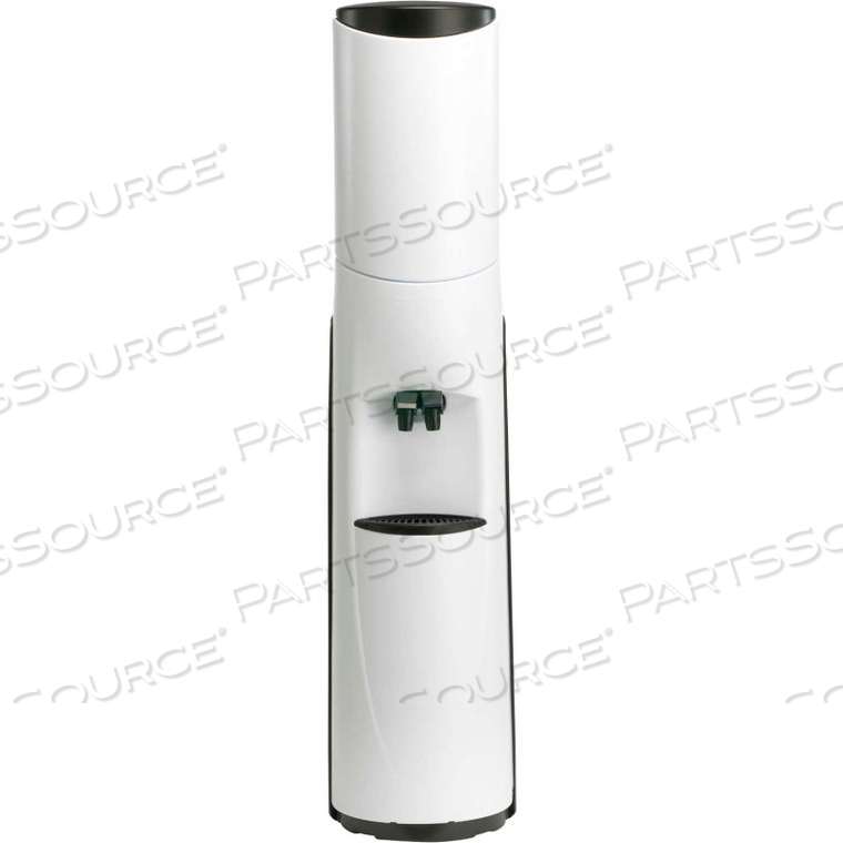 AQUAVERVE BOTTLELESS PACIFIK MODEL COMMERCIAL COLD WATER COOLER W/ FILTRATION - WHITE W/ BLACK TRIM 