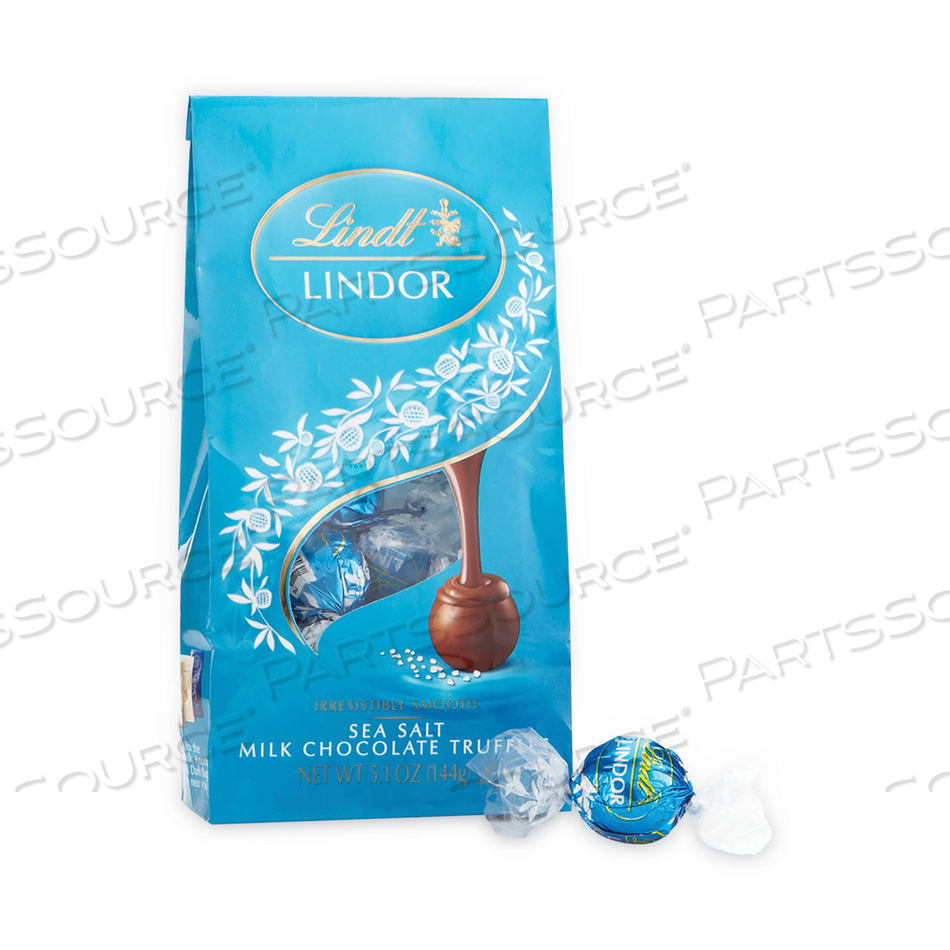 LINDOR TRUFFLES MILK CHOCOLATE SEA SALT, 5.1 OZ BAG, 3 COUNT 