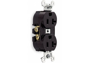 RECEPTACLE DUPLEX 20A 5-20R 125V BROWN by Hubbell Incorporated, Wiring Device-Kellums