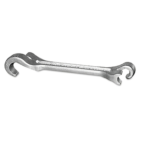 TITAN VALVE WHEEL WRENCH, DOUBLE-END, FORGED ALLOY STEEL, 8 IN OAL, 1/2 IN AND 21/32 IN OPENINGS by Petol