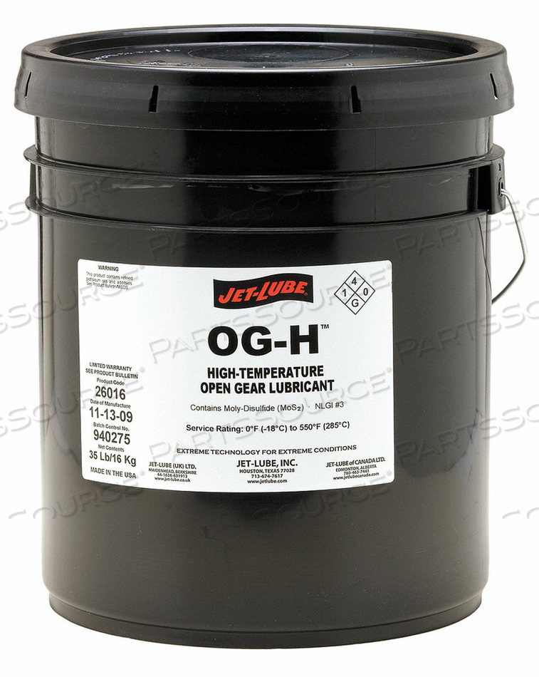 OPEN GEAR LUBRICANT NLGI-3 5 GAL by Jet-Lube OPEN GEAR LUBRICANT NLGI-3 5 GAL by Jet-Lube