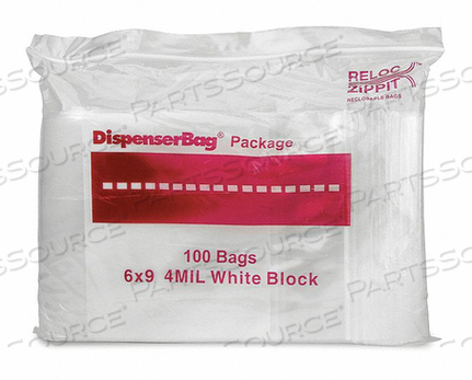 RECLOSABLE BAG STANDARD LDPE SEAL PK1000 by Reloc Zippit