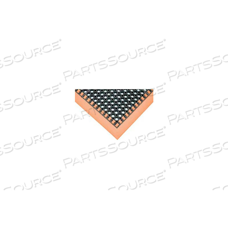 SAFETY TRUTRED GRIT TOP DRAINAGE MAT 7/8" THICK 2' X 3' BLACK/ORANGE BORDER 