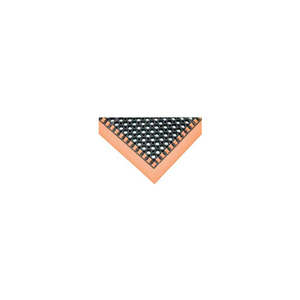 SAFETY TRUTRED GRIT TOP DRAINAGE MAT 7/8" THICK 2' X 3' BLACK/ORANGE BORDER by Apache Inc.