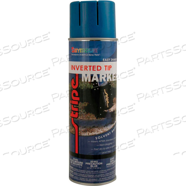 STRIPE SOLVENT BASE STREET & UTILITY MARKING PAINT 20 OZ. PRECAUTION BLUE, 12/CASE by Seymour Of Sycamore